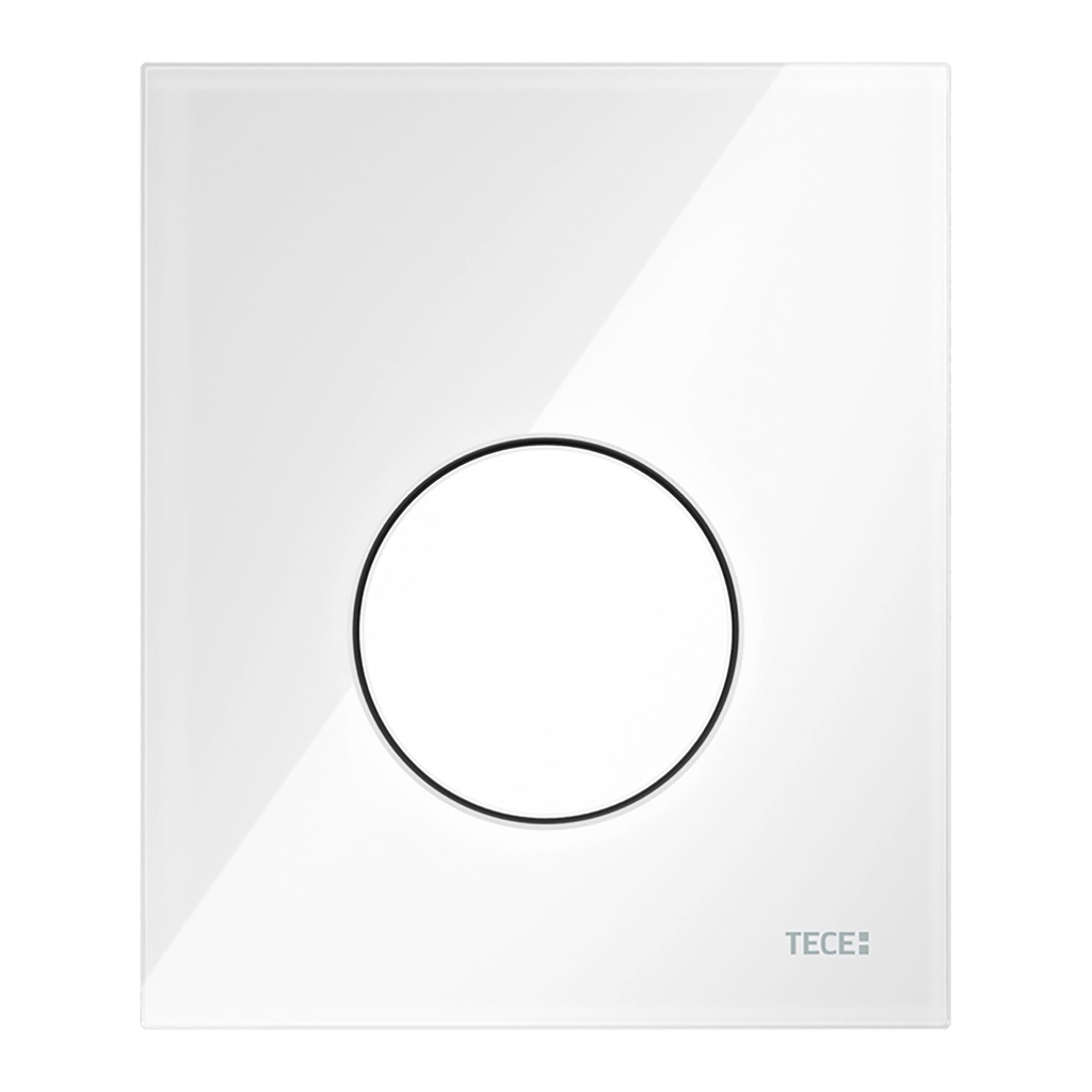 [9242650] TECELOOP GLAS-URINAL-BEDIENPLATTE INKL. KARTUSCHE - GLAS GLÄNZEND WEISS - SCHLÜSSEL GLÄNZEND WEISS