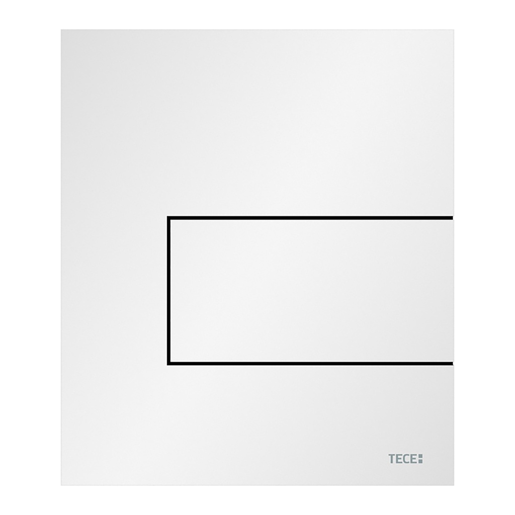 TECESQUARE URINAL-BEDIENPLATTE AUS METALL INKL. KARTUSCHE - MATTWEISS