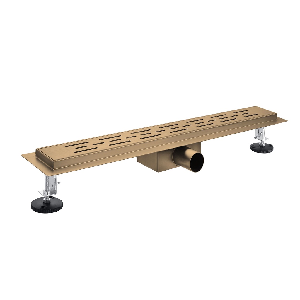 [BB070CM] DUSCHKANAL – MIT GITTER – KOMPLETT – 70 CM – BRAUNE BRONZE