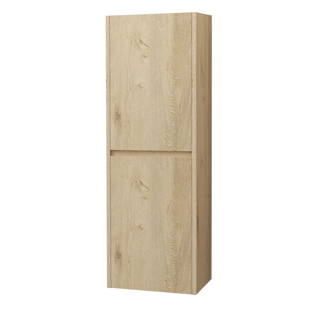 HAYAT SÄULENSCHRANK – 2 TÜREN – GRIFFLOS – SOFTCLOSE – WENDBAR – 35X135X35 CM – EICHE