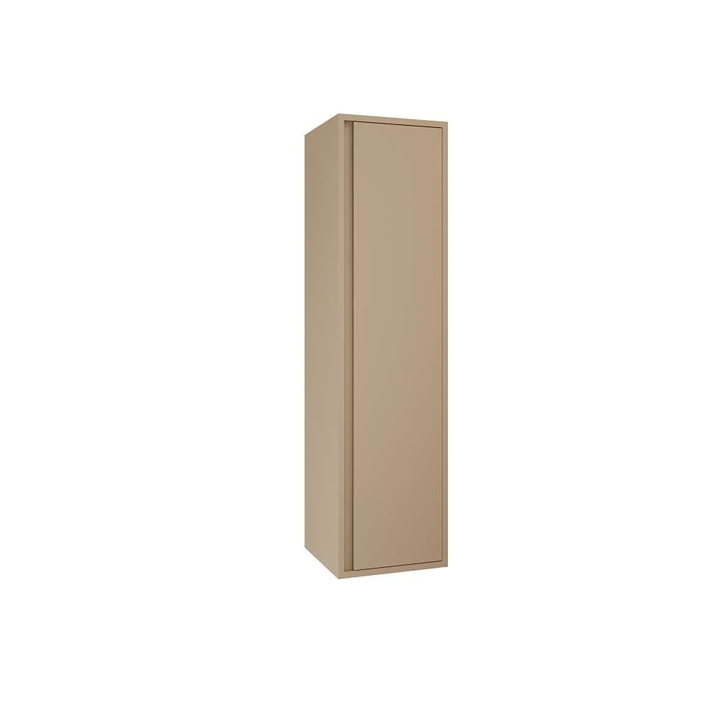 [BD135.12] SALLY SÄULENSCHRANK – 1 TÜR – GRIFFLOS – SOFTCLOSE – WENDBAR – 35X135X35 CM – SAND