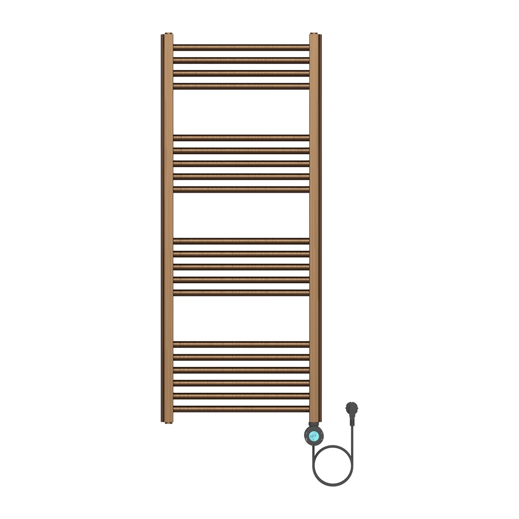 BELRAD ELEKTRISCHER HANDTUCHTROCKNER – SMART WIFI – RECHTER ANSCHLUSS – 700 W – 1200 x 500 mm – gebürstete braune Bronze