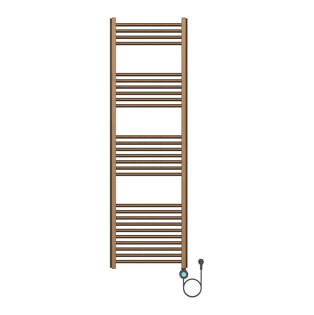 BELRAD ELEKTRISCHER HANDTUCHTROCKNER – SMART WIFI – RECHTER ANSCHLUSS – 900 W – 1600 x 500 mm – gebürstete braune Bronze