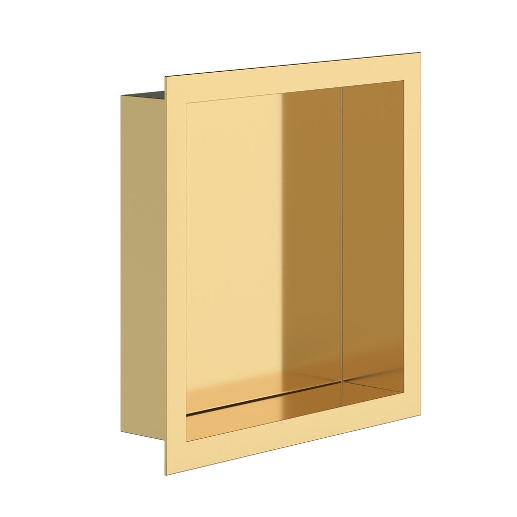 [BEC30BG] EINBAUKASTEN (300X300X70MM) - GEBÜRSTETES GOLD
