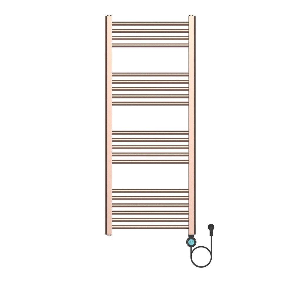 [BECO1200500] BELRAD ELEKTRISCHER HANDTUCHTROCKNER – SMART WIFI – RECHTER ANSCHLUSS – 700 W – 1200 x 500 mm – gebürstetes Kupfer