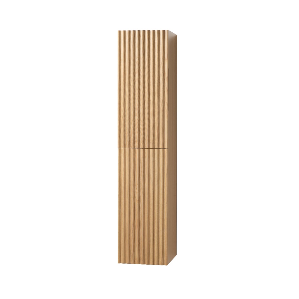 BEGONIA SÄULENSCHRANK – 2 TÜREN – GRIFFLOS – SOFT-Close – UMKEHRBAR – 35X160X35 CM – NATÜRLICHE EICHE