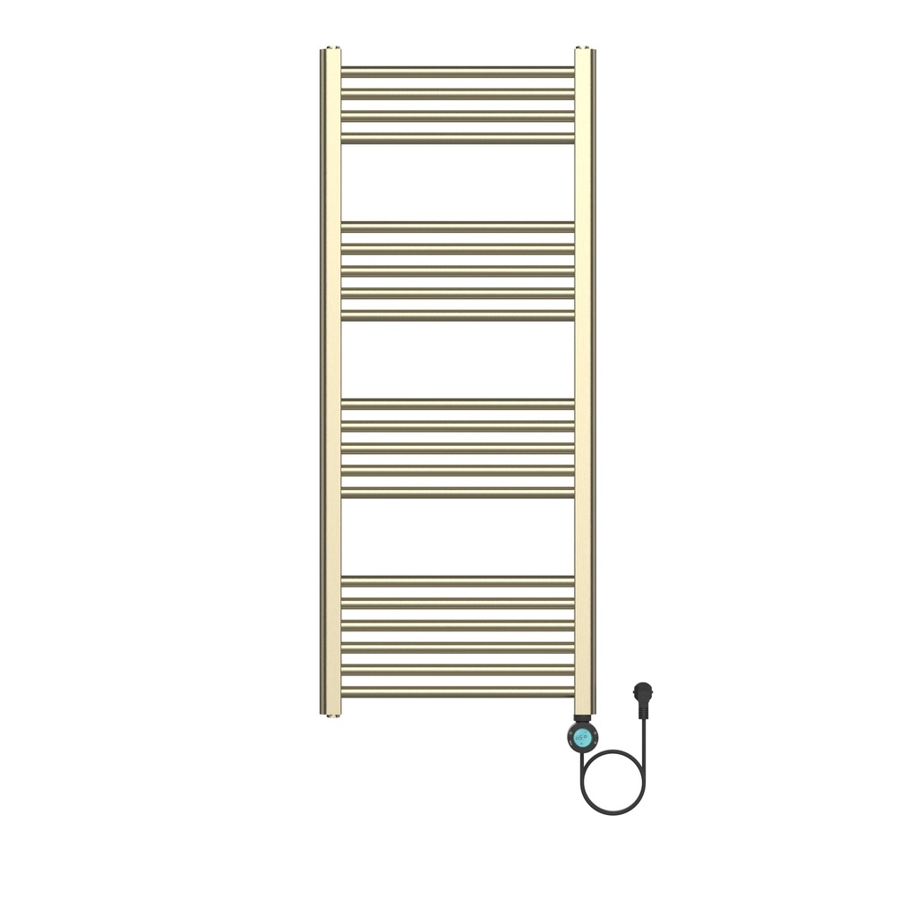 [BEGO1200500] BELRAD ELEKTRISCHER HANDTUCHTROCKNER – SMART WIFI – RECHTER ANSCHLUSS – 700 W – 1200 x 500 mm – gebürstetes Gold