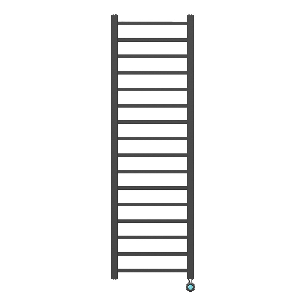 [BESZE1600500] BELRAD ELEKTRISCHER HANDTUCHTROCKNER - MIT DIGITALEM, PROGRAMMIERBAREM THERMOSTAT - RECHTER ANSCHLUSS - 551 W - 1600X500 MM - MATTSCHWARZ