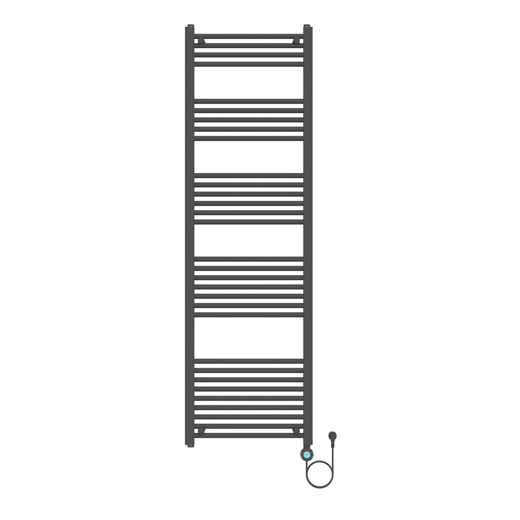 [BEZWF1800550] BELRAD ELEKTRISCHER HANDTUCHTROCKNER – SMART WIFI – RECHTER ANSCHLUSS – 1000 W – 1800 x 550 mm – Mattschwarz