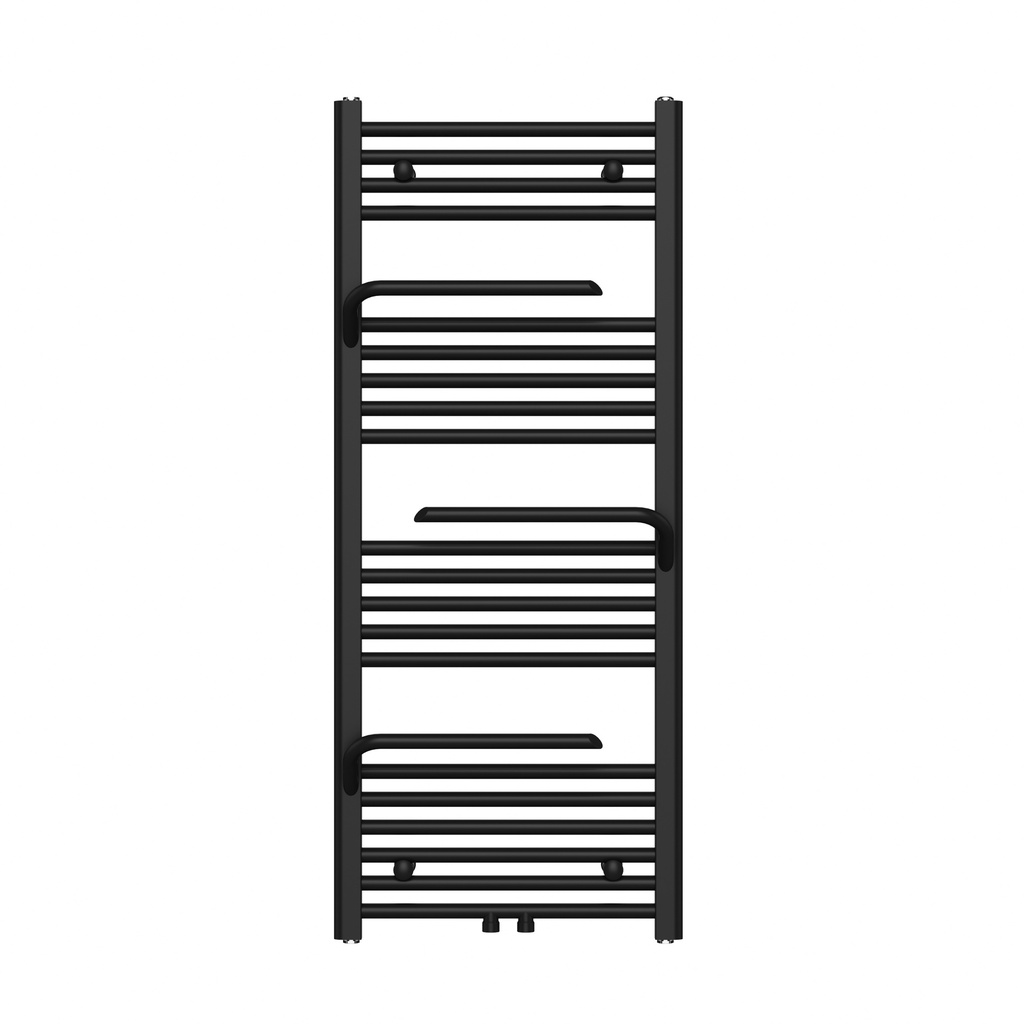[BHHZ1200500] BELRAD HANDTUCHHEIZKÖRPER – MIT HANDTUCHHALTER – 1699 WATT – 1200X500CM – MATTSCHWARZ