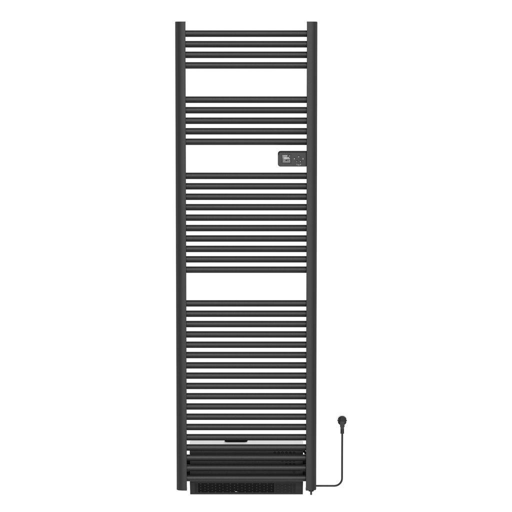 BELRAD ELEKTRISCHER HANDTUCHTROCKNER MIT GEBLÄSE - MIT DIGITAL PROGRAMMIERBAREM THERMOSTAT - SMART WIFI - 2000 W - 1840X540X133 MM - MATTSCHWARZ