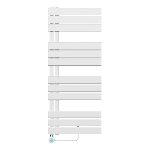 [BUCWE1200500] BELRAD ELEKTRISCHER HANDTUCHTROCKNER - MIT DIGITALEM, PROGRAMMIERBAREM THERMOSTAT - LINKER ANSCHLUSS - 593 W - 1200X500 MM - WEISS