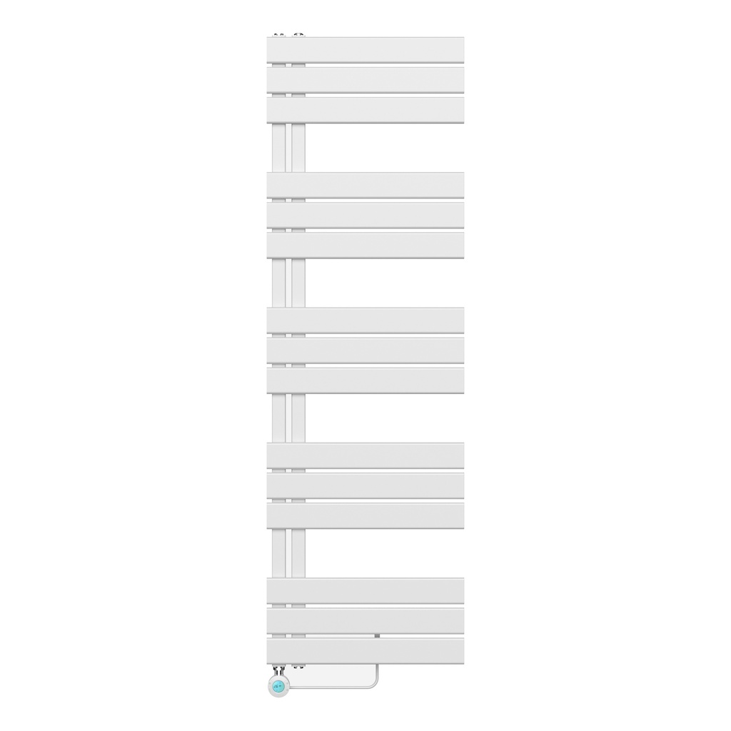 BELRAD ELEKTRISCHER HANDTUCHTROCKNER – MIT DIGITALEM, PROGRAMMIERBAREM THERMOSTAT – LINKER ANSCHLUSS – 755 W – 1600 x 500 mm – Weiß