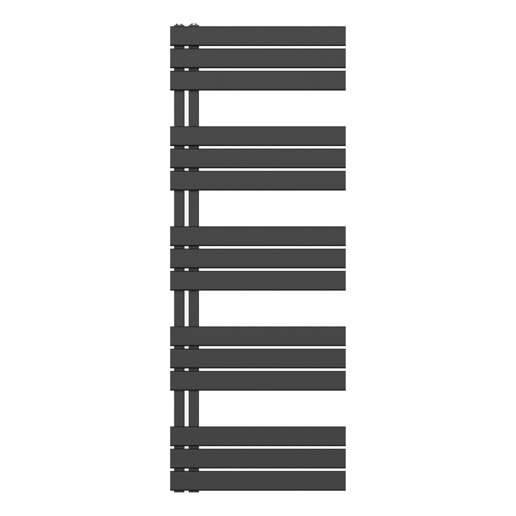 HANDTUCHHEIZKÖRPER LINKER ANSCHLUSS/KAMM – SCHWARZ 1600X600-864W