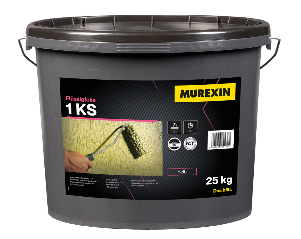 [4007] HydroStop 1 KS Flüssigfolie 7 kg gelb rollfähig