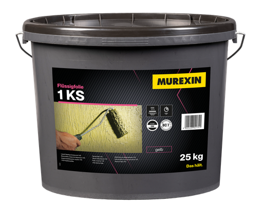 [4007] HydroStop 1 KS Liquid Waterproofing, Yellow, Roller-Applied, 7 kg