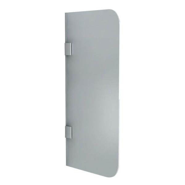 Trennwand für Urinal – 400 x 900 mm – Chrom – mattiertes Glas