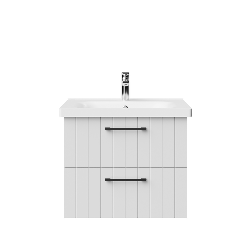[D10.LD065.2CK.ML.BYZ.LK.BYZ] CREAVIT D10 WASCHBECKENSCHRANK MIT 2 SCHUBLADEN 60,6 CM – WEISS