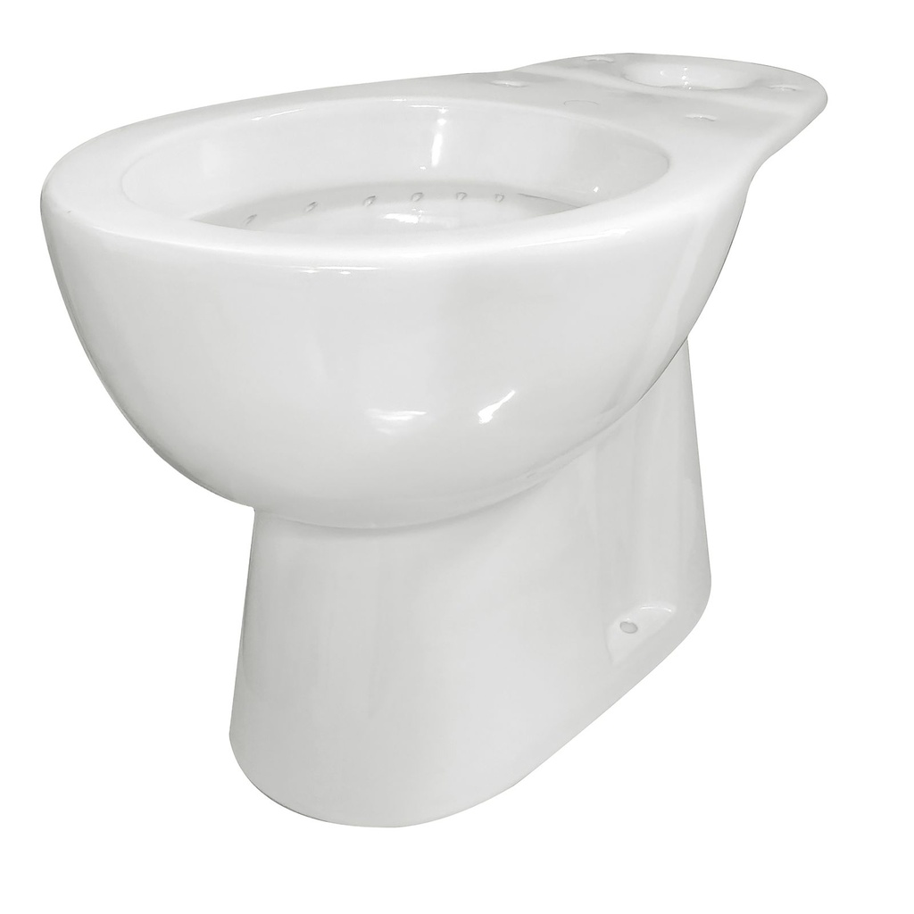 [ECO1022] ECO STEHENDE TOILETTE – S-FALLE – BODENAUSPUFF – GLÄNZEND WEISS