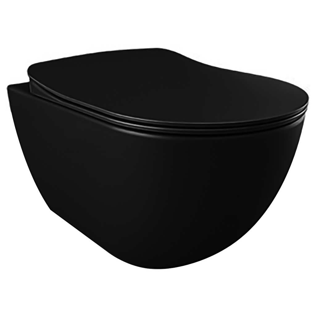 CREAVIT FREIHÄNGENDE TOILETTE MIT BIDET – MATTE CHARCOAL BLACK