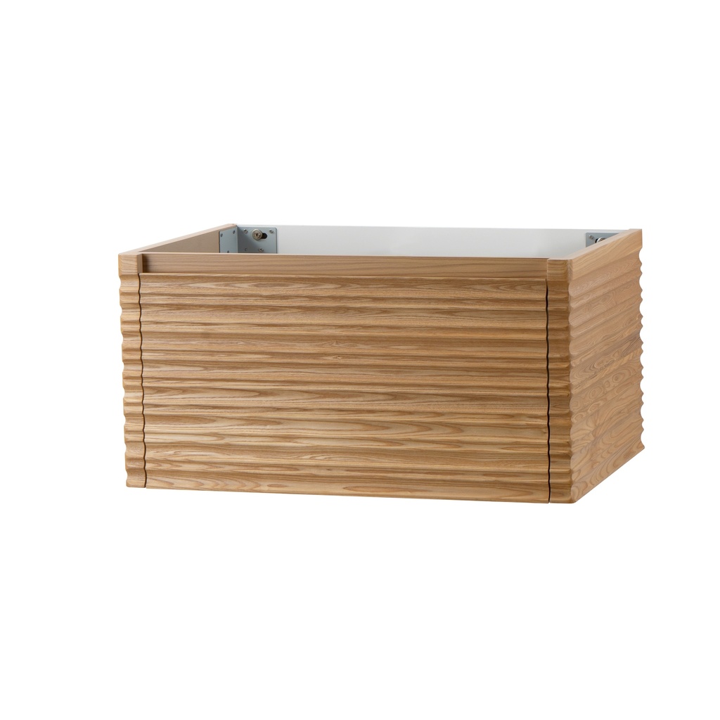 [KAM080.01] KAMELLIA WASCHBECKEN-UNTERSCHRANK - 1 SCHUBLADE - GRIFFLOS - SOFT-Close - 79X40X52 CM - HELLES WALNUSS