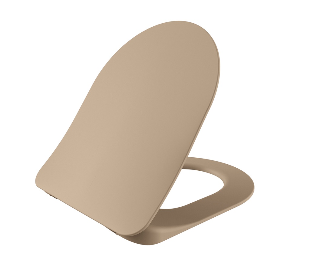 CREAVIT DUCK WC-SITZ – D-MODELL – SCHLANKES DESIGN – SOFT-Close – Schnellverschluss – Duroplast – Edelstahlscharniere – Mattes Cappuccino