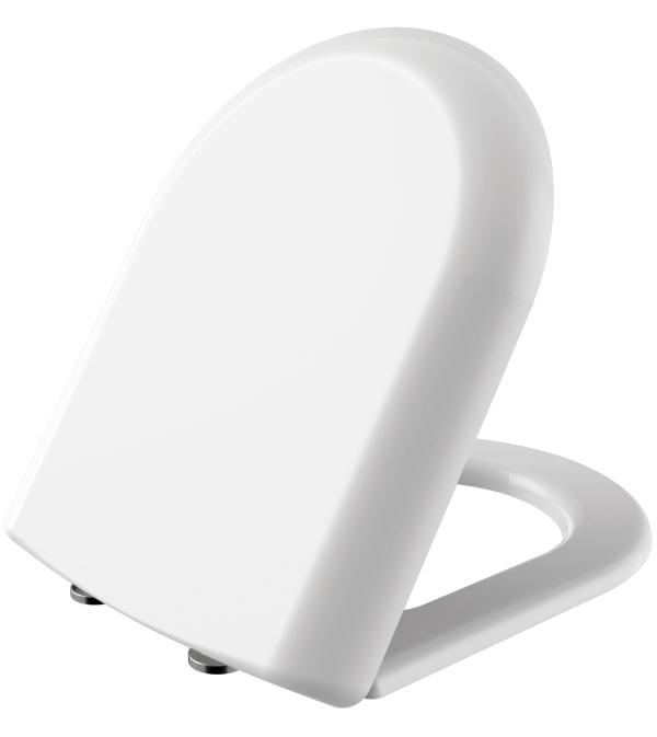 CREAVIT GRANDE WC-SITZ – D-MODELL – SOFT-Close – Schnellverschluss – Duroplast – Edelstahlscharniere – glänzendes Weiß