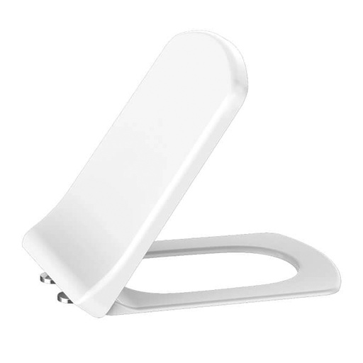 [KC1603.01.0000E] CREAVIT LARA WC-SITZ – D-MODELL – SOFT-Close – Schnellverschluss – Duroplast – Edelstahlscharniere – glänzendes Weiß