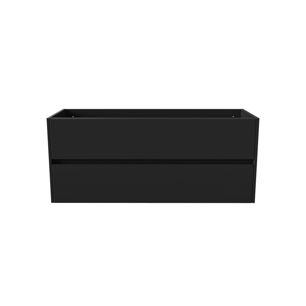 HAYAT WASCHBECKEN-UNTERSCHRANK - 2 SCHUBLADEN - SOFTCLOSE - GRIFFLOS - 119,5X50X45 CM - MATTSCHWARZ