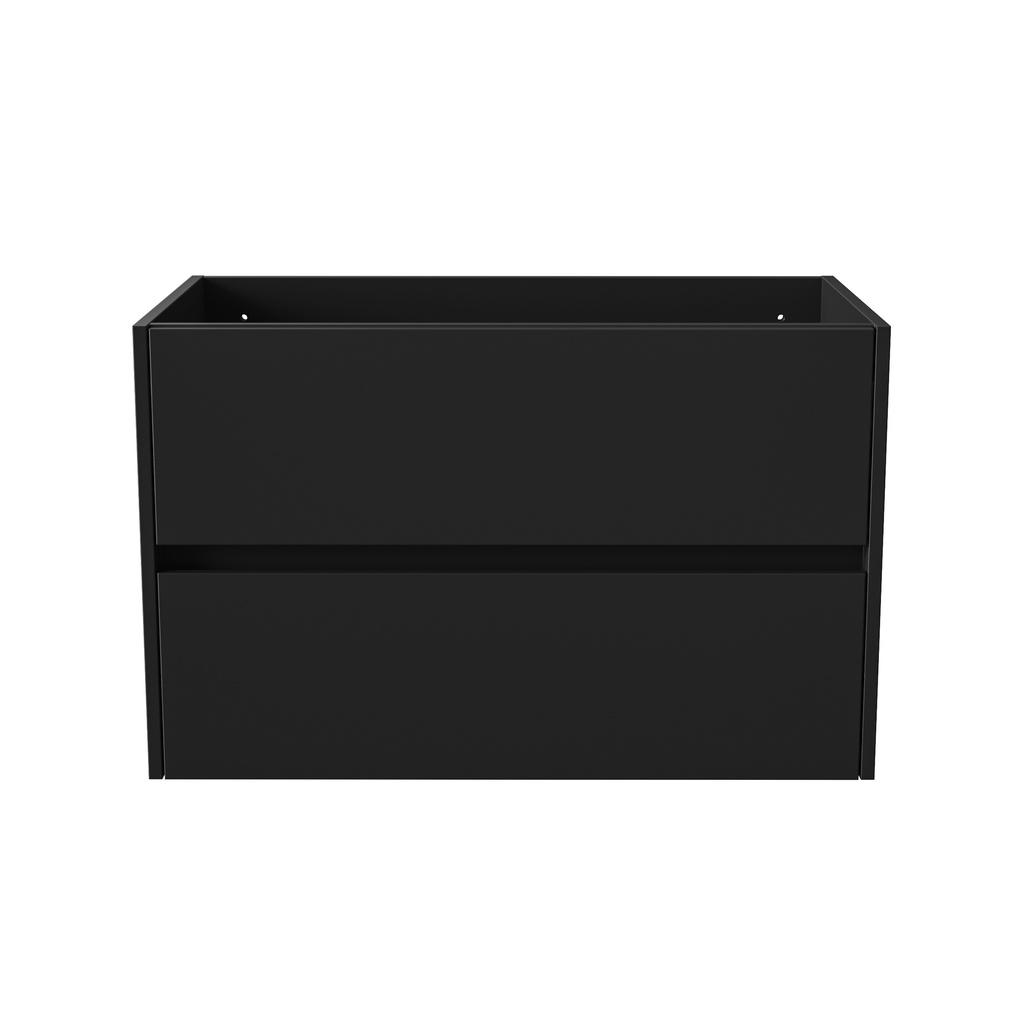 HAYAT WASCHBECKEN-UNTERSCHRANK - 2 SCHUBLADEN - SOFTCLOSE - GRIFFLOS - 79,5X50X45 CM - MATTSCHWARZ