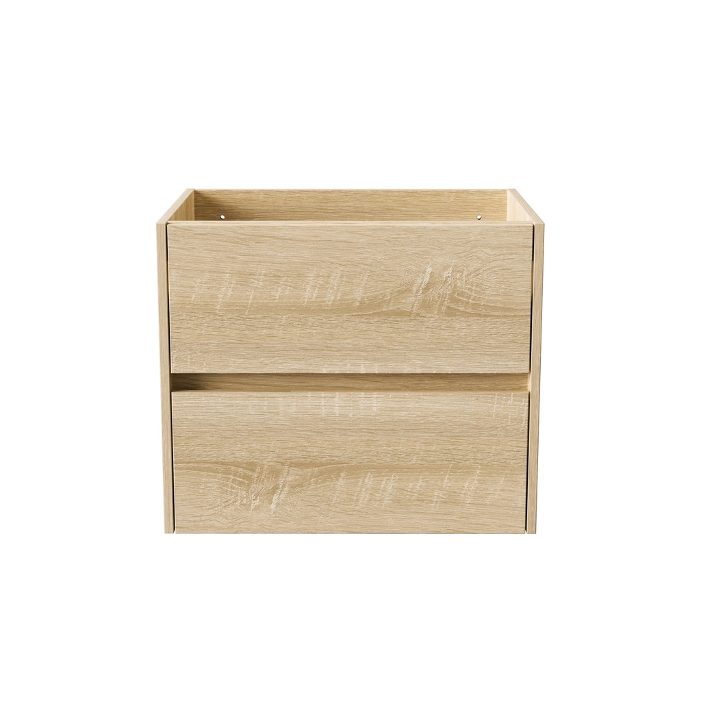 HAYAT WASCHBECKEN-UNTERSCHRANK – 2 SCHUBLADEN – SOFTCLOSE – GRIFFLOS – 59,5X50X45 CM – EICHE