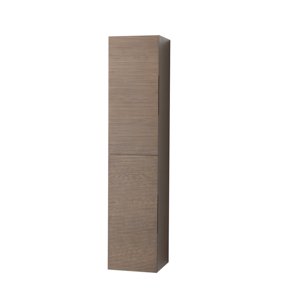 LAYDA SÄULENSCHRANK – 2 TÜREN – GRIFFLOS – SOFT-Close – UMKEHRBAR – 35X160X35 CM – DUNKELWALNUSS