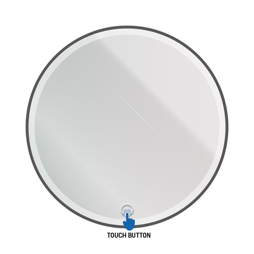 [LDZ1025] OMEGA LED-SPIEGEL – 80 CM – MATTSCHWARZ