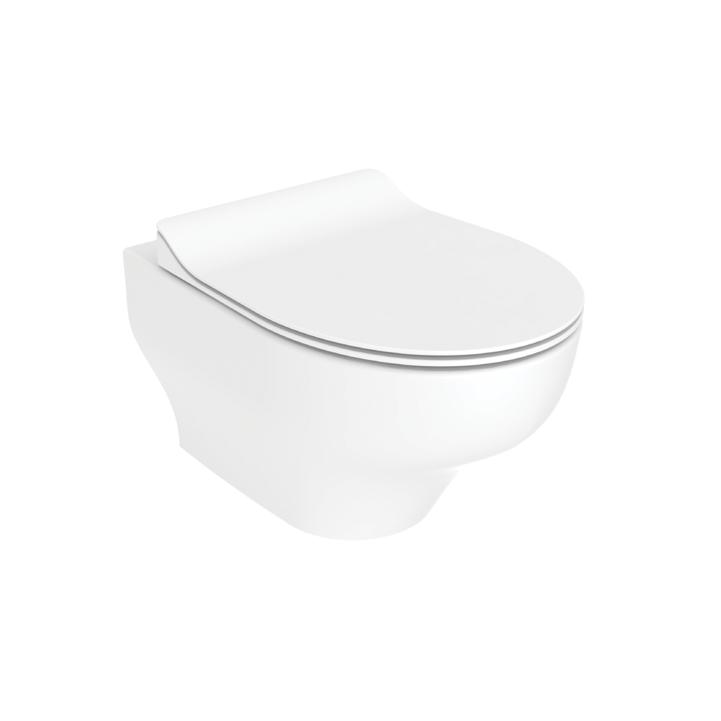 [NS323-11CB00E-0000] CREAVIT NESS HÄNGE-TOILETTE – 360° BÜNDLICH – RANDLOS – OHNE SITZ – GLÄNZEND WEISS