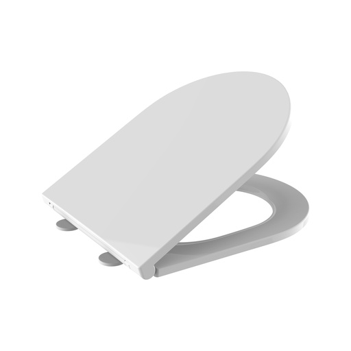[PM0411] PREMIUM WC-SITZ – SCHLANKES DESIGN – SOFT-Close – Schnellverschluss – Topfix – Duroplast – Edelstahlscharniere – glänzendes Weiß
