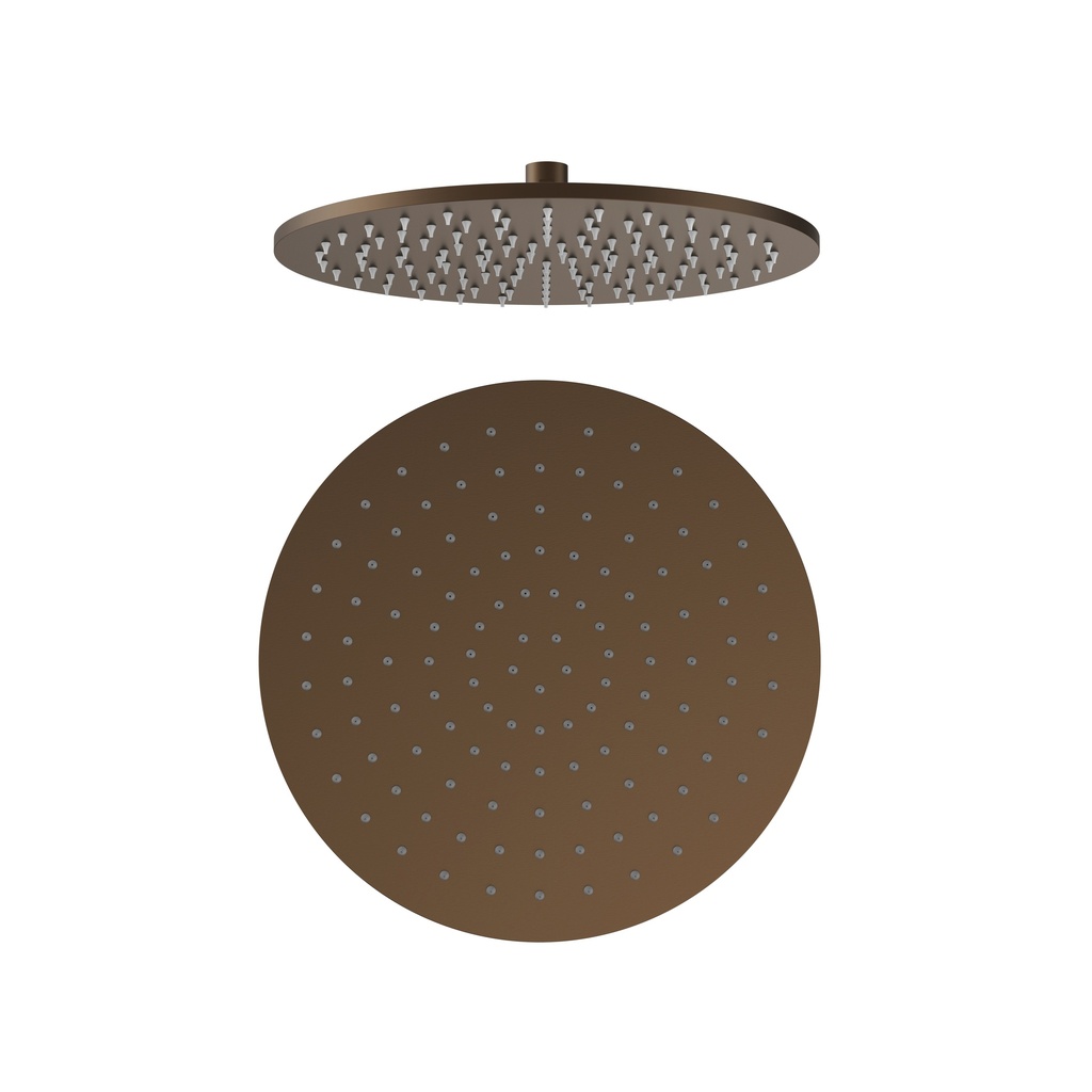 EINHEITLICHE KOPFBRAUSE – RUND – 30 CM – BRAUNE BRONZE (PVD)
