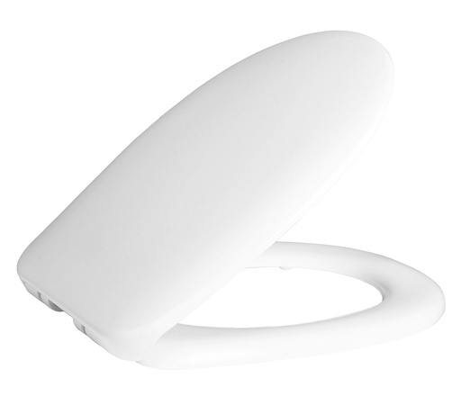 [KC0703.01.0000E] Creavit Cinar WC-Sitz – Absenkautomatik – Schnell abnehmbar – Duroplast – Edelstahl-Scharniere – Glänzend Weiß