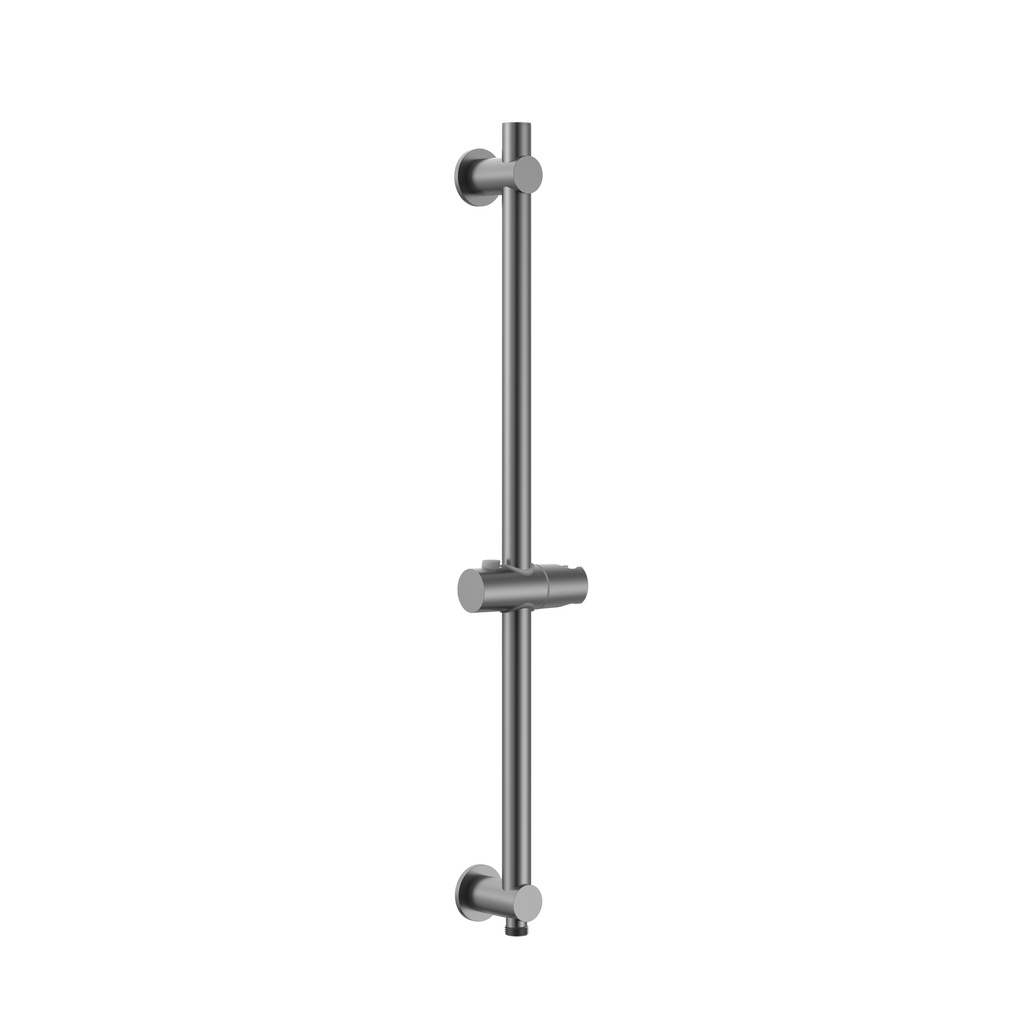 [PRM3305-GG] UNIFORMA DUSCHSEITENSTANGE – MIT WASSERANSCHLUSS – 69 CM – GUNMETAL (PVD)