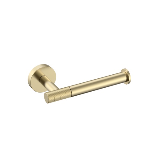 [PRM8802-BG] STRIA WC-ROLLENHALTER MIT FESTEM ARM – GERIPPTSTRUKTUR-FINISH – GEBÜRSTETES GOLD (PVD)