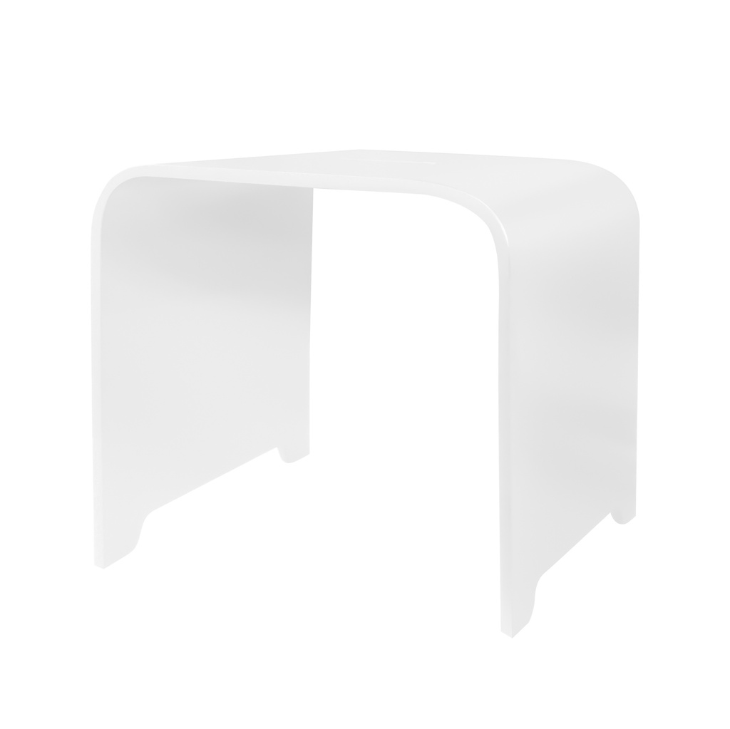 [SLD3138] SOLID BADEZIMMERHOCKER (31X38X38CM) - WEISS