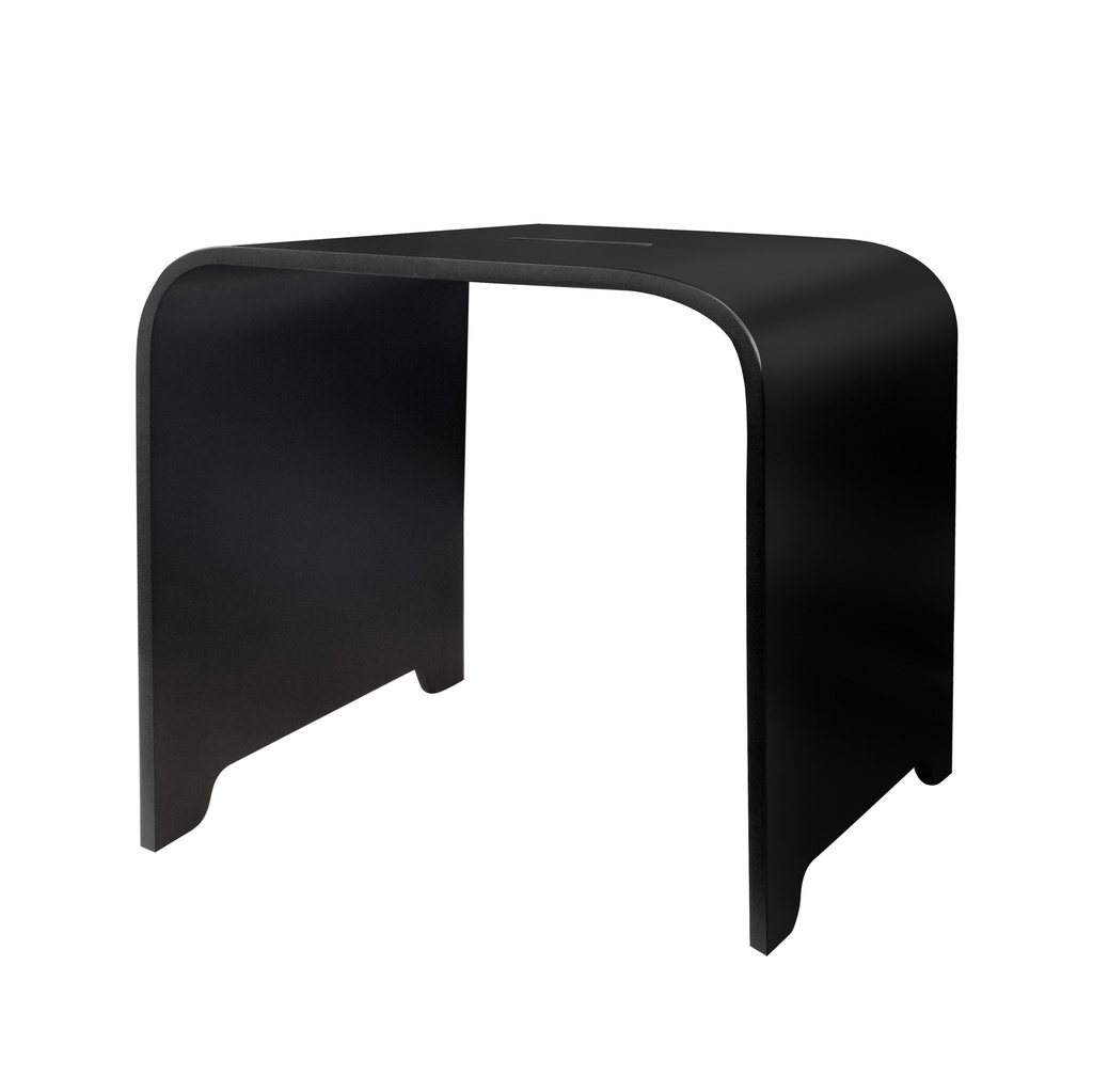 SOLID BADEZIMMERHOCKER (31X38X38CM) - SCHWARZ