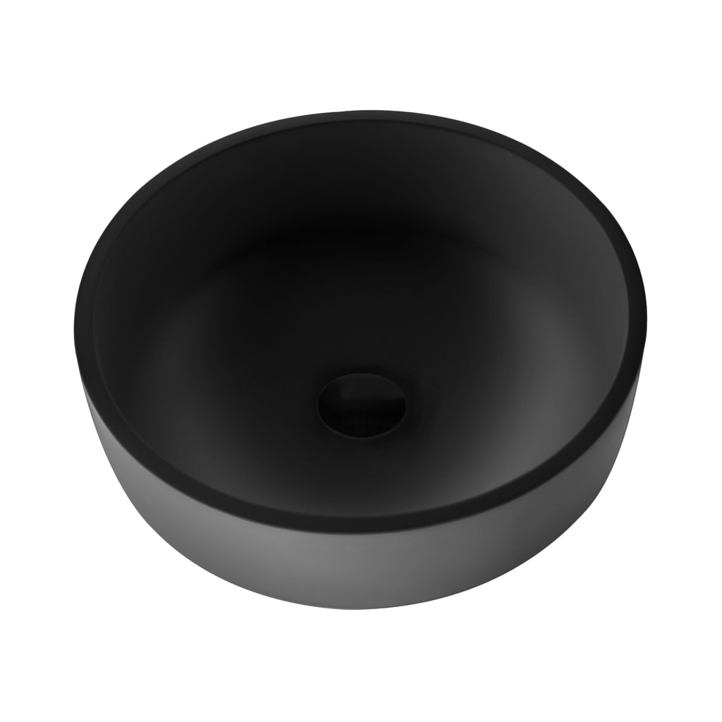 [SUN-B] SOLID SURFACE EXPOSED WASCHSCHÜSSEL (42 x 14 cm) – MATTSCHWARZ