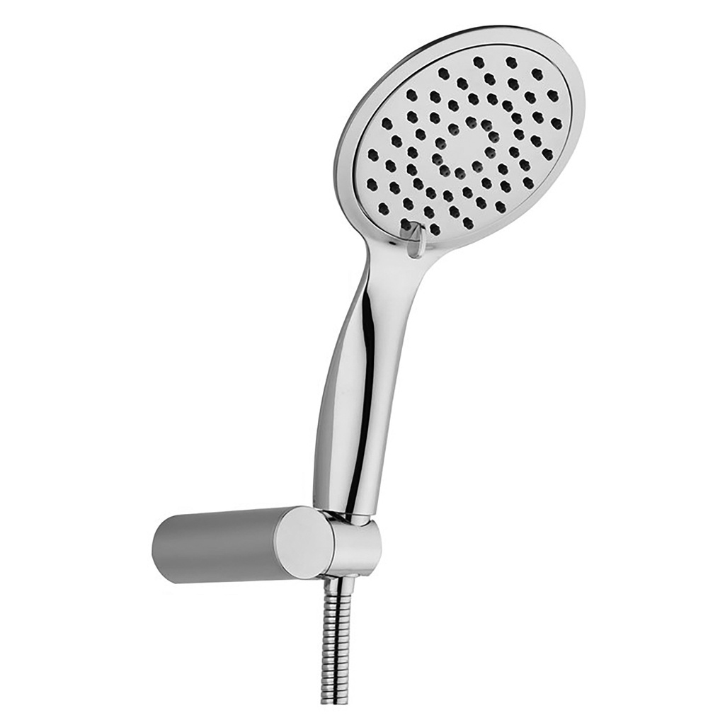 [TM52020] SLIM HANDBRAUSE-SET KOMPLETT MIT HALTERUNG UND BRAUSESCHLAUCH – CHROM