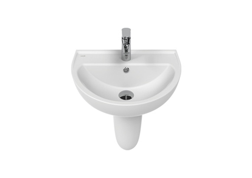 [TP155-00CB00E-0000] CREAVIT OVALES WASCHBECKEN – 40X50CM – 1 HAHNLOCH – MIT ÜBERLAUF – GLÄNZEND WEISS