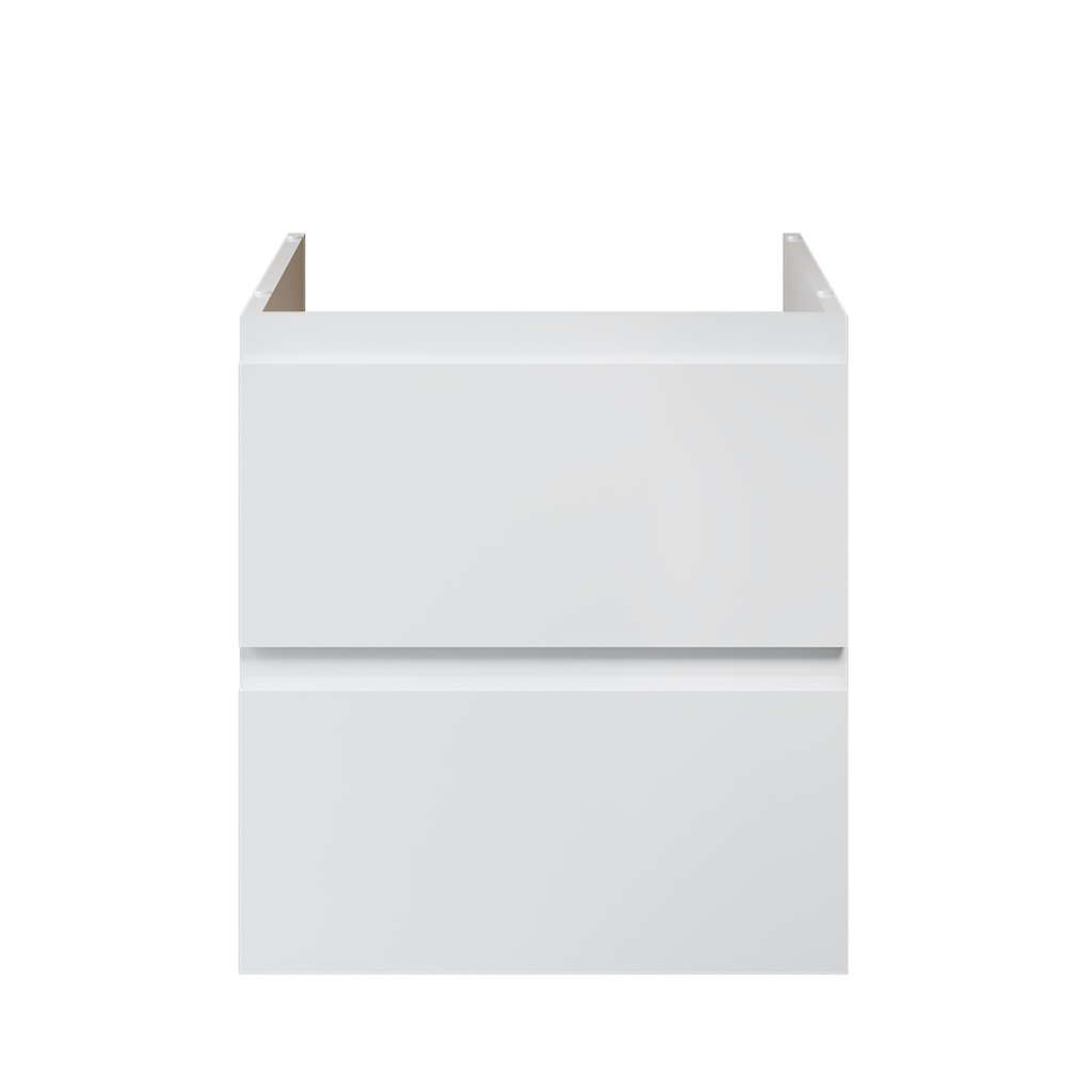 [XL-SLY060.02A] SALLY XL WASCHBECKEN-UNTERSCHRANK - 2 SCHUBLADEN - SOFTCLOSE - GRIFFLOS - 56X60X45,3 CM - GLÄNZEND WEISS