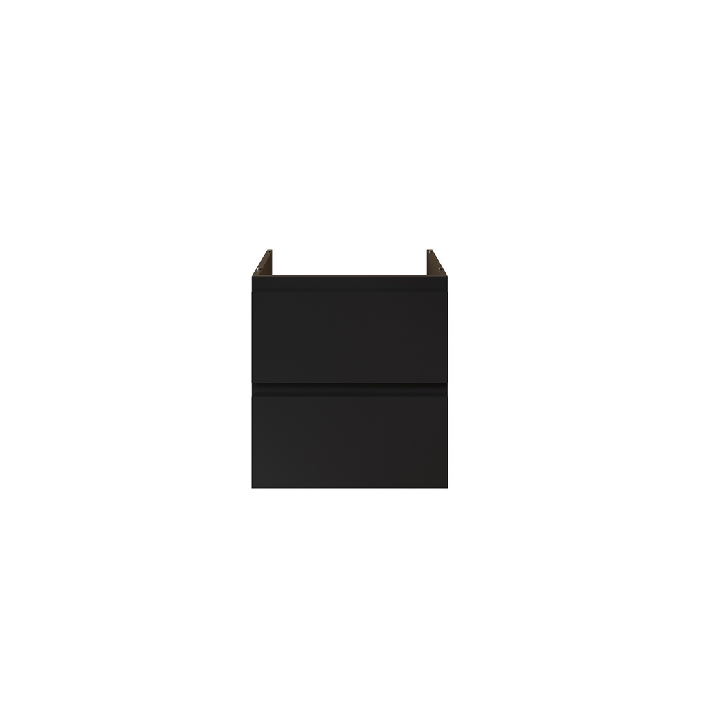 SALLY XL WASCHBECKEN-UNTERSCHRANK - 2 SCHUBLADEN - SOFTCLOSE - GRIFFLOS - 56X60X45,3 CM - MATTSCHWARZ