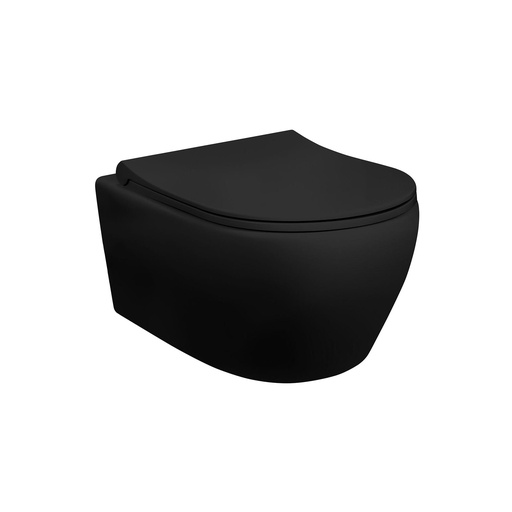 [AL6612] DESIGN HÄNGE-WC MIT EDELSTAHL-SPRAY MATTSCHWARZ