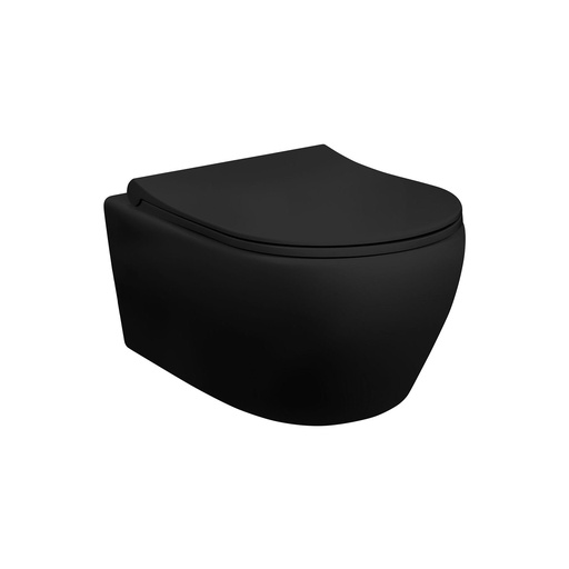 [AL6613] DESIGN HÄNGE-WC – MATTSCHWARZ