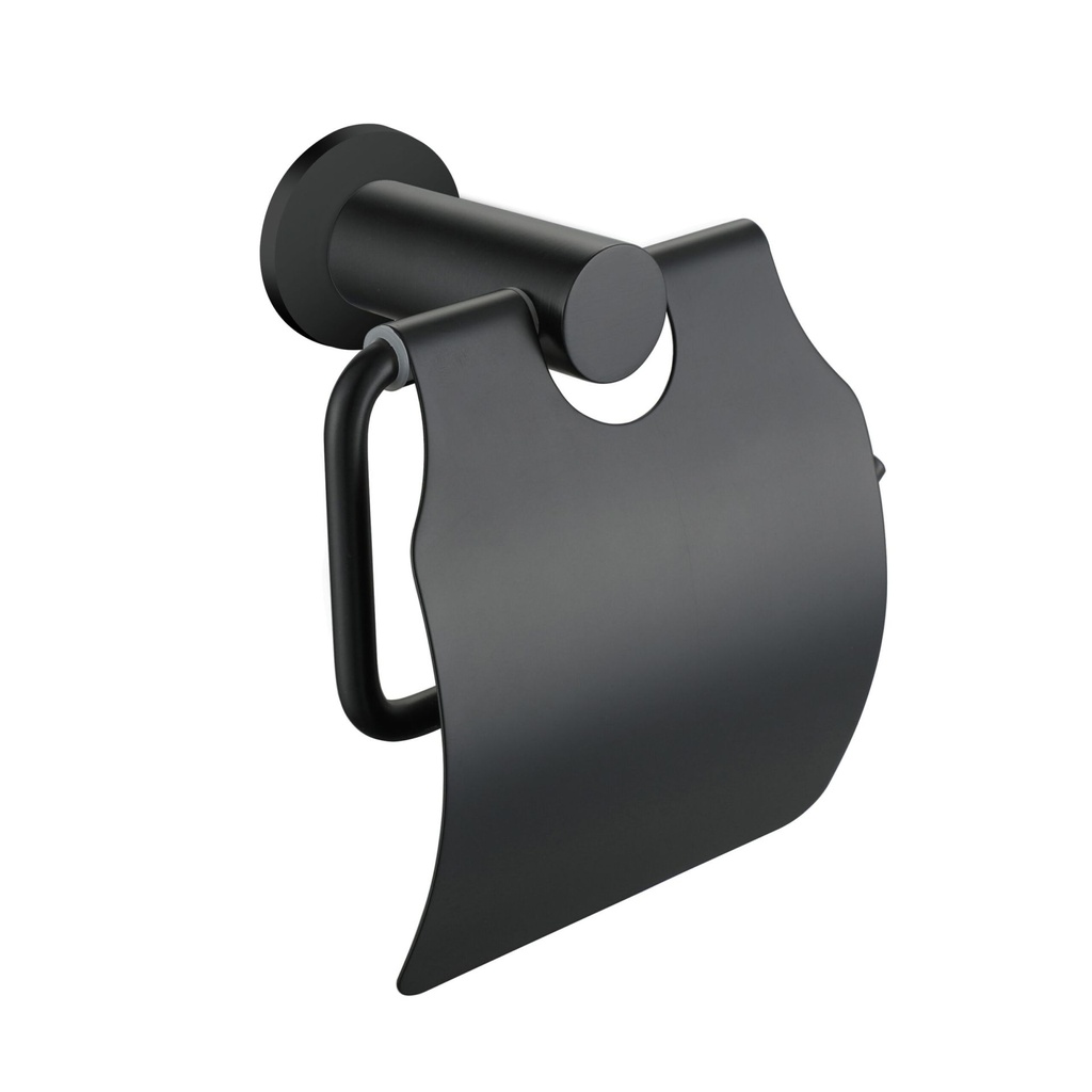 WC-ROLLENHALTER MIT Klappe – MATTSCHWARZ