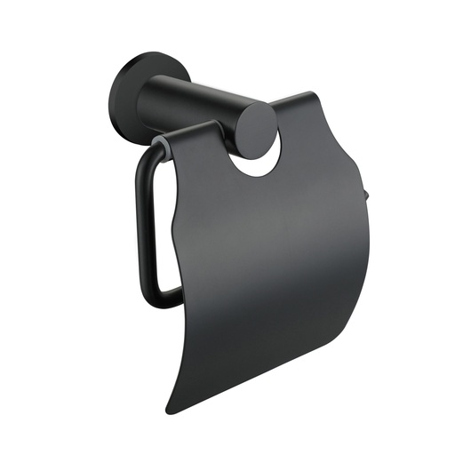 [CR2112-B] WC-ROLLENHALTER MIT Klappe – MATTSCHWARZ